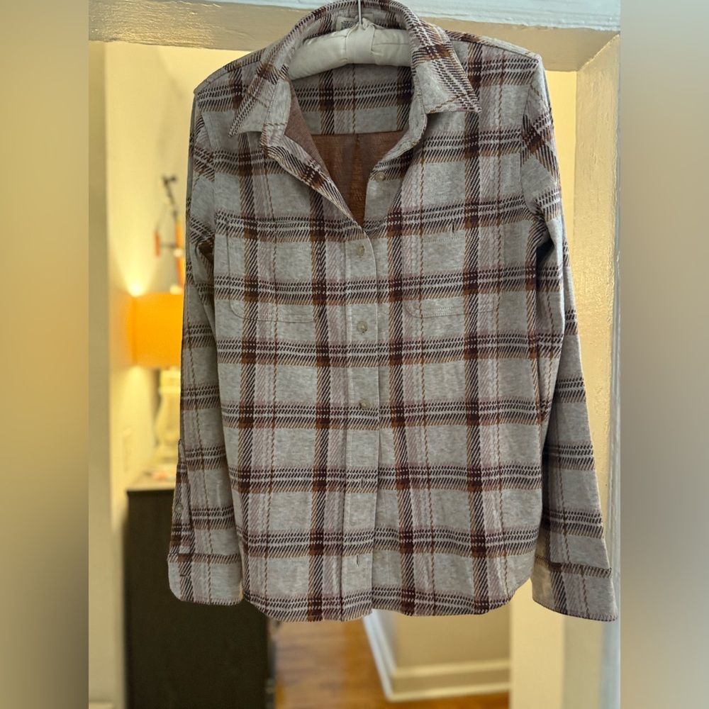 Faherty Plaid Button-Down Shirt - Brown and Cream - Picture 2 of 2